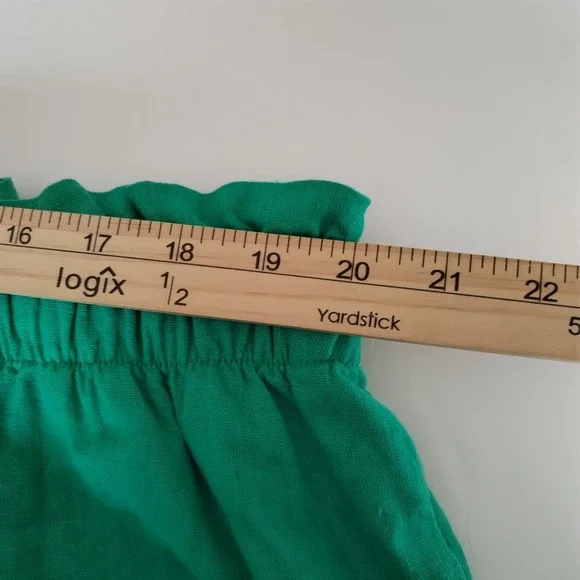 Universal Thread Green Tiered Button Front Midi Skirt 1X Linen Blend Pockets Boh - Picture 10 of 10